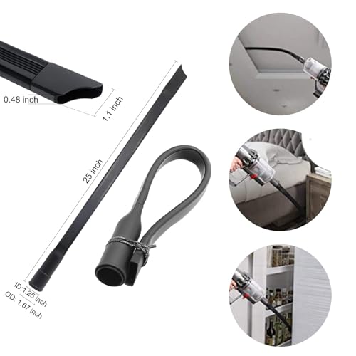 10 Pcs Universal Vacuum Attachments for Shop Vac Accessories - 2 1/2" to 1 1/4" and 1 7/8" to 1" Vacuum Hose Adapter Kit, Vacuum Brush Attachment Flexible Crevice Tool, Vacuum Extension Wand - size: 10 PCS