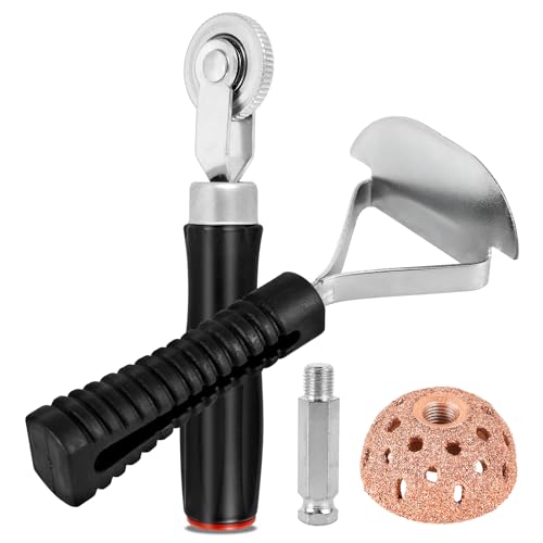 Tire Repair Patch Tools Wear-Resistant Tire Patch Roller Tool Tungsten Steel Buffing Wheel Premium 42mm High Speed Tyre Grinding Head Tire Scraper for Car Truck Motorcycle