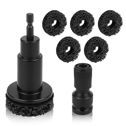 Brake Cleaner & Wheel Hub Cleaning Tool Kit, 5 Grinding Heads for Rust Removal, Fits Drill - Car Truck SUV Maintenance