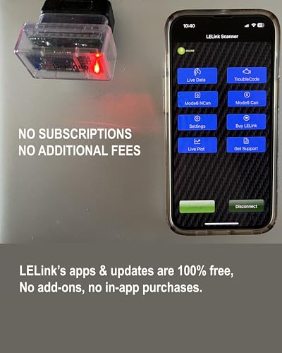 LELink Bluetooth Low Energy BLE OBD-II OBD2 Car Diagnostic Tool for iPhone/iPod/iPad and Android. New: Configurable Auto On/Off