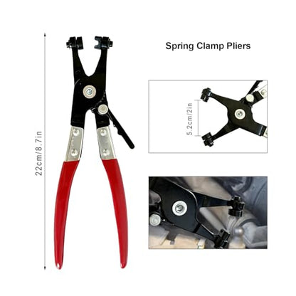 8Pcs Fuel Line Pliers Set, Fuel Line Disconnect Plier Tool Set | Fuel Line/Hose Clamp/Removal Pliers, Electrical Disconnect, Push Pin Tools, Relay Puller/Panel Clip Remover & Filter Caliper