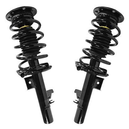 Detroit Axle - 2 Front Struts for 2007-2016 Volvo S80 2008-2016 V70 XC70, 2009 2010 2011 2012 2013 2014 2015 Struts with Coil Spring Assembly Replacement Suspension - size: 11493_11494/Pair
