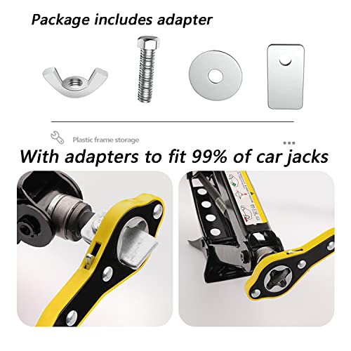 Auto Jack Ratchet Wrench of Labor-Saving Desigh, Car Jack and Lug Wrench, Handle Scissor Jack, Garage Tire Wheel Lug Wrench, for Motorcycle, Car, SUV and Other Vehicles.