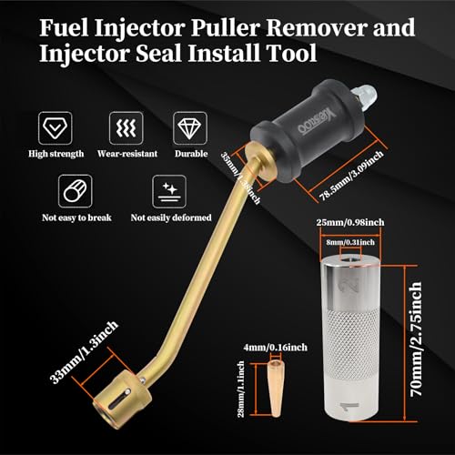 Fuel Injector Puller Remover and Injector Seal Install Tool | Fuel Injector Remover Tool Compatible with Land Rover Jaguar 3.0L 5.0L Gasoline Engines Replace 310-197 310-198 310-199 - size: 310-197 310-198 310-199