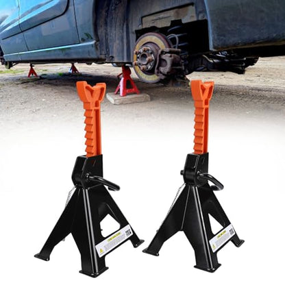 Jack Stands 3 Ton, 2PCS 6,600 LBs Load Capacity Heavy Duty Steel Car Lifting Stand 11.2 to 16.8 inch Adjustable Height Stable Support for Small SUV Pickup Truck