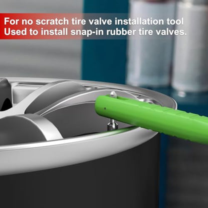 SUNSOUL 2-in-1 Tire Valve Stem Puller, 12 Inch Valve Stem Removal Tool | Composite Nylon Construction, Rim Protection Design, 300° pivoting head, 2-in-1 Valve Core & Valve Stem tool