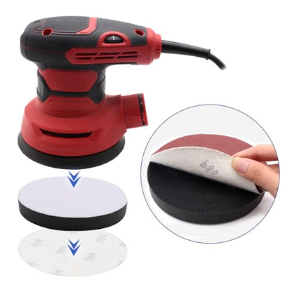 6 Pack Interface Pads, 5 Inch Hook and Loop Soft Density Sponge Cushion Buffer Backing Pad, Foam Sanding Interface Pads for Orbital Sander Automotive Woodworking Polishing - size: 5 inch - 6 Pack