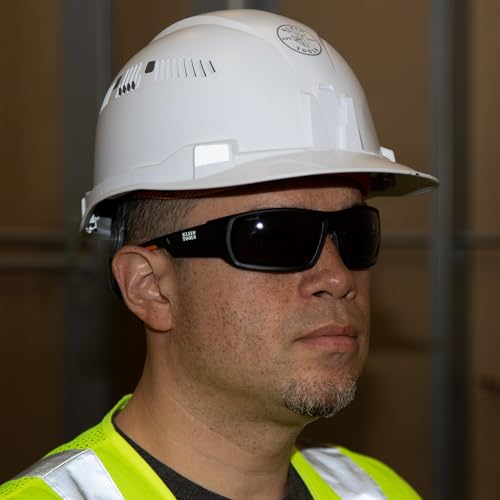 Klein Tools 60164 Safety Glasses, Professional PPE Protective Eyewear with Full Frame, Scratch Resistant and Anti-Fog, Gray Lens - style: Gray Lens