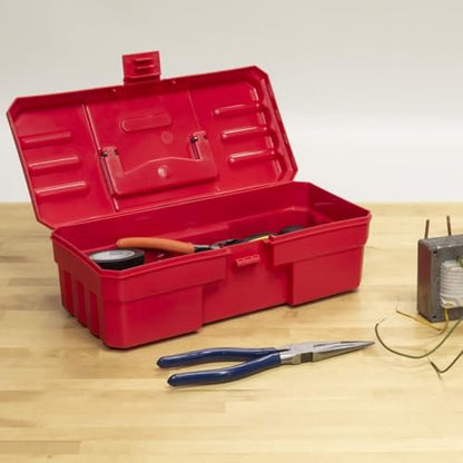 Akro-Mils 12-Inch ProBox Plastic Toolbox for Tools, Hobby or Craft Storage Toolbox, Model 09912, (12-Inch x 5-1/2-Inch x 4-Inch), Red - size: 1 Pack