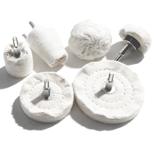 6PCS Buffing Wheel for Drill, Multi-Specification Aluminum Wheel Polishing Kit,Buffing Pads for Buffing & Polishing Metal, Wood, Ceramic, Stainless Steel, and Glass - size: 6pcs