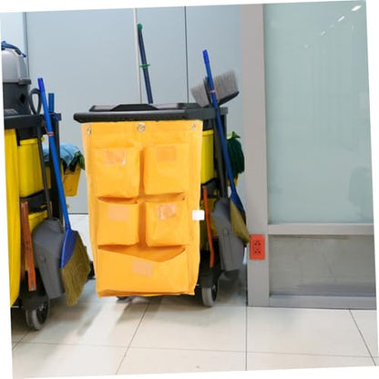 Replacement Janitorial Bags Rolling Cleaning Bag Strong Canvas Cleaning Cloth - color: Yellow
