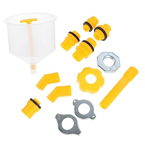 Luxshiny 15-Piece Spill Proof Radiator Coolant Filling Funnel Kit Automotive Coolant System Tool Anti-Spill Design for Efficient Fluid Transfer and Leak Prevention