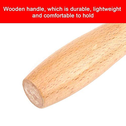 Patch Tire Repair Tool, Car Wheel Wood Handle Tire Patch Repair Stitcher Ball Bearing Roller Repair Tool(M)