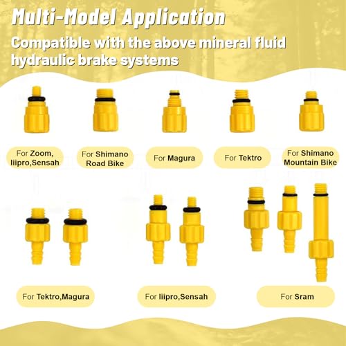 Brake Bleed Kit, Bicycle Hydraulic Brake Bleed Kit Including 150ML Mineral Oil for Shimano,TEKTRO, TRP Hydraulic Disc Brakes