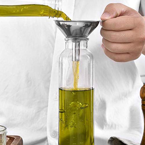 Small Funnels for Filling Bottles Stainless Steel Kitchen Funnels (Short) | 3 Pcs Food-grade Metal Kitchen Funnels Set for Transferring Essential Oils Liquid Fluid Spice Dry Ingredients Powder,Durable - size: ‎Short-handled funnel