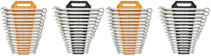 GEARWRENCH 30 Piece 12 Point Long Pattern Combination SAE/Metric Wrench Set with Wrench Racks (1/4-1 in., 8-22 mm) - 81937 (Pack of 2) - size: 25 PC (Pack of 2)