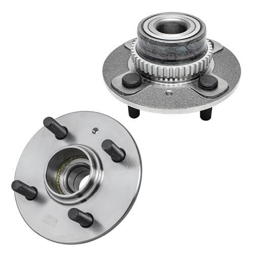 Detroit Axle - Pair Rear Wheel Bearing Hubs for Hyundai Accent 2005 [w/ABS] 2 Wheel Hub Bearings Assembly Replacement - style: 512192 x2/Pair