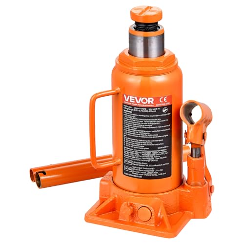 VEVOR Hydraulic Bottle Jack, 12 Ton/24000 lbs All Welded Car Hydraulic Jack, Features 7.5-14 in Lifting Range & 3-Section Long Handle, for Pickup Truck, Truck, RV, Auto Repair Industrial Engineering - style: 12T