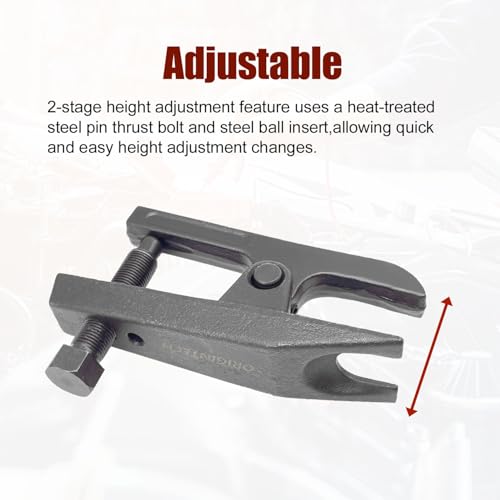 Universal Ball Joint Separator Tool, Removal Tool Compatible with Separating Arms, Tie Rods, and Ball Joints on Cars, Trucks, ATVs, Adjusts from 1-1/2"to 1-7/8"