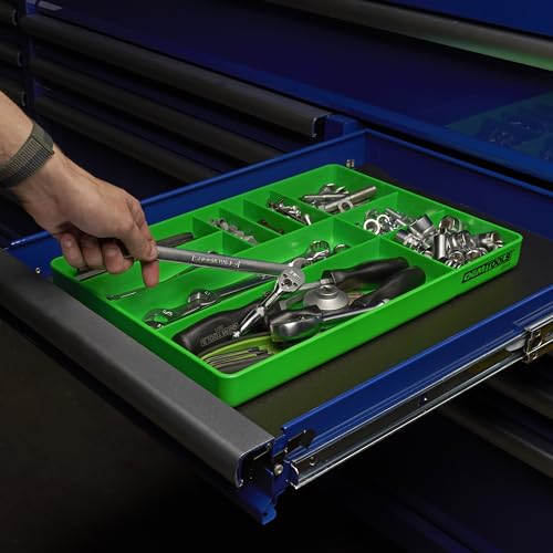 OEMTOOLS Tool Box Organizer Tray for Small Parts, Stackable Design | Low-Profile Fits in Shallow Tool Box Drawers, High Impact ABS, Rolled Bottom Edges Allow Easy Removal of Small Parts