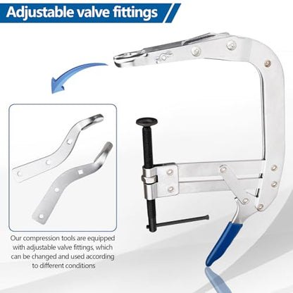 8inch Valve Spring Compressor, Valve Spring Compressor Tools, Valve Compressor Tool, Multi-Function Spring Pulling and Dismantling Tool, Suitable for Most Cars