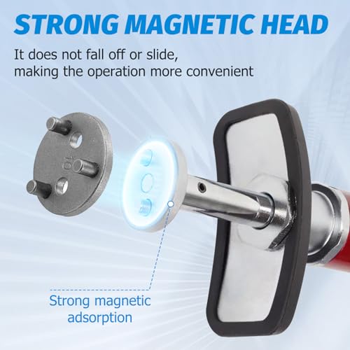 Angchun Pneumatic Brake Caliper Compression Tool, 28-Piece Heavy Duty Disc Brake Caliper Piston Compressor Rewind Tool Set Wind Back Tool Kit with 23 Adapters for Brake Pad Replacement Reset - size: 28PCS Pneumatic Brake Caliper Compression Tool
