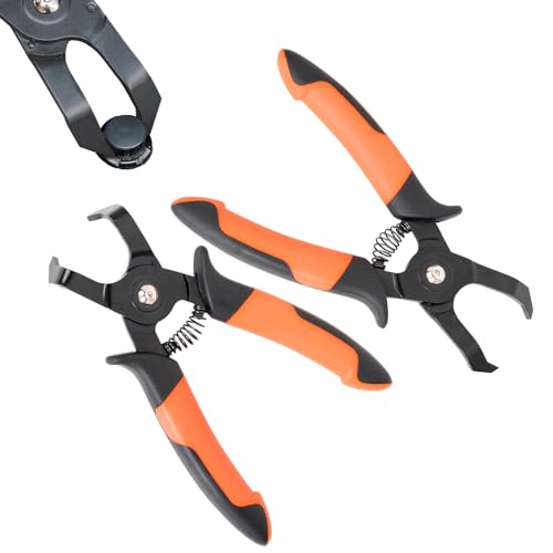 PLATATO 2 PCS Push Pin Pliers Set Auto Panel Clip and Trim Removal Tool Includes 30 Degree and 80 Degree Pliers Easily Removes Plastic Fasteners and Rivets