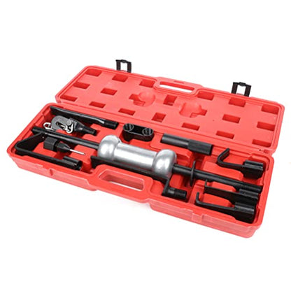 SCITOO 13pcs Automotive Dent Puller with 10lbs Universal Slide Hammer Auto Body Truck Repair Tool Kit - color: Red, size: 13pcs