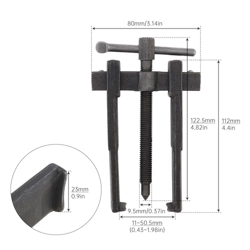 ChgImposs 2 Jaws Gear Puller, Adjustable Bearing Puller Gears, Internal External Removal Tool for Pulleys Flywheels Bearings Gears (4 INCH) - size: 4 INCH