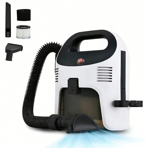 Portable Wet/Dry Vacuum, 2-Gallon, Small Shop Vacuum，Corded, Compact Wet/Dry Vacuum for Pets & Cars - color: White