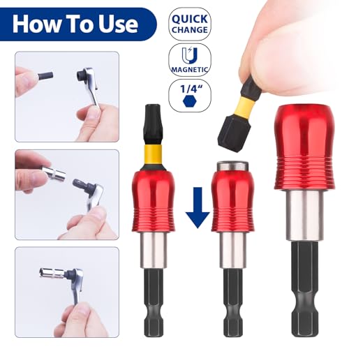 HPHOPE 39-Piece Screwdriver Bit and Ratchet Set – PH, PZ, Hex, SL, TT, Torx Bits – Accessories for Cordless Screwdrivers, Drills Drivers and Screwdrivers - size: 39 Pieces