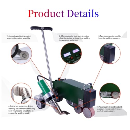 230V 4200W TPO Waterproof Coil Hot Air Welding Machine Roof PVC Edge Sealing Electric Fusion Welding Automatic Crawling Welder Membrane Edge Welding 40mm - size: Roof Machine