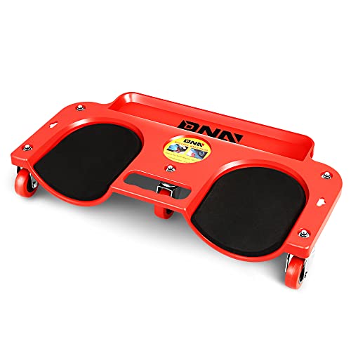‎DNA Motoring Rolling Knee Creeper Pads with Tool Tray Holder for Garage Workshop Garden,Red,TOOLS-00138 - color: Red
