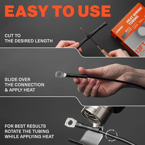 Dowire Heat Shrink Tubing 3/16" - Adhesive Lined - 3:1 Ratio - Waterproof Marine Grade Shrink Tube - Wire Shrink Wrap Tubing - Black - 35 Feet - color: Black, size: 3/16" - 35 Ft