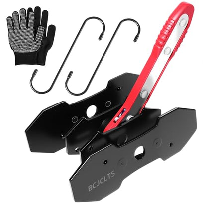 Brake Tools, Brake Caliper Compression Tool, Brake Caliper Tool, Caliper Piston Compressor Tool with 2 Heavy-Duty Caliper Hooks, Car Disc Brake Repair (Large Size red)