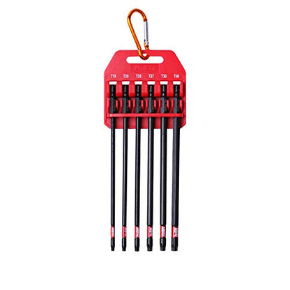 Protorq Long Impact Bit Set, T15-T40 TORX, 6-Inch Length, 6-Piece,Industrial Strength, 1/4" Hex Shank - size: 6pc 6 in. T15-T40