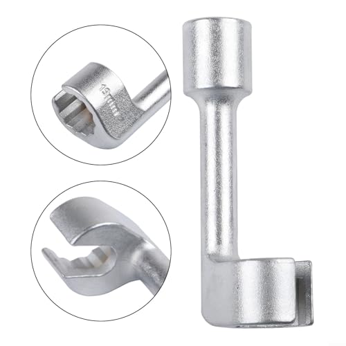 Diesel Fuel Line Socket Set 1/2 Drive Flare Nut Wrench for Automotive Tube Pipe Repair, Open End Ring Sizes 12 14 16 17 18 19mm, Metal Hand Tool(19mm) - color: 19mm