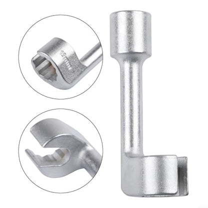 Diesel Fuel Line Socket Set 1/2 Drive Flare Nut Wrench for Automotive Tube Pipe Repair, Open End Ring Sizes 12 14 16 17 18 19mm, Metal Hand Tool(19mm) - color: 19mm