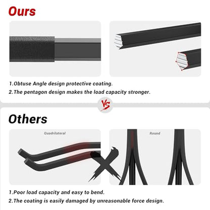 Ultrawall Garage Storage Hooks, Heavy Duty Steel Tool Organizer, 12.4 Inch Wall Mount Hangers Racks for Car Tires, Ladders, Chairs, Ropes and Garden Tools, 4 Pack - size: 4 PCS
