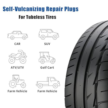 Tire Plugs Heavy Duty (4", 150pcs).Tire Repair Strings for Puncture Repair are Suitable for Tubeless Tires Car, Light Truck, Motorcycle, ATV, UTV. etc.…