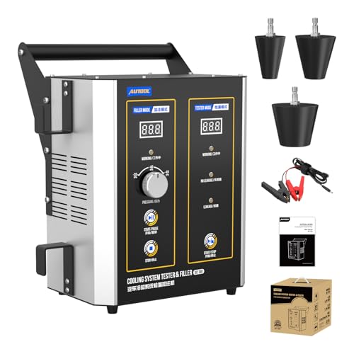 AUTOOL Coolant Pressure Tester Kit, Coolant Vacuum Refill Kit Radiator Cooling System Pressure Tester Kit, Vacuum Fill Coolant Tool, Vacuum Leak Tester