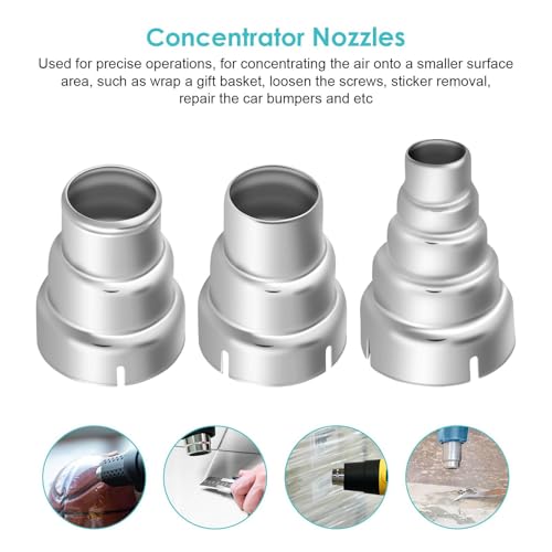 7PCS Heat Guns Nozzle Attachments Stainless Steel for 35-40mm Hot Air Soldering Station
