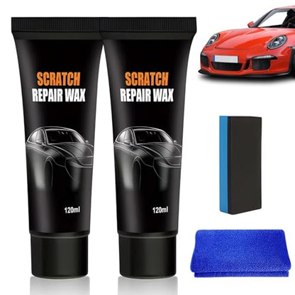 2Set Scratch Remover For Vehicles, 2026 New Car Scratch Remover Wax, Car Scratch Repair Paste For Deep Scratches, Universal Car Scratch Removal Wax With Wipe And Sponge
