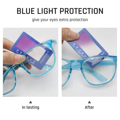 Stylish Safety Glasses, Clear Anti-Fog Anti-Scratch Protective Glasses For Men And Women - color: Seablue