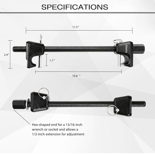 ReluxGo Macpherson Strut Spring Compressor Tool, 2PCS Heavy-Duty Coil Spring Compressor Automotive with Locking Pins 13/16" Socket 1/2" Drive to Compress The Coil Spring - size: 2PCS Spring Compressor Set