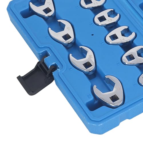 Heavy Duty Crowfoot Wrenches Drive Flare Nut Wrench Set U Shaped Open End Spanner Premium 45 Steel Industrial Hand Tools for Professional Automotive Plumbing Mechanical Repair