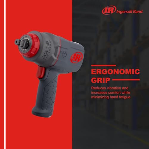 Ingersoll Rand 2236QTiMAX DXS2 1/2" Drive Air Impact Wrench with Up to 1,500 Ft-Lbs Torque Output, Gray - size: Standard Anvil (Single Unit), style: 2236 DXS2, Standard Anvil