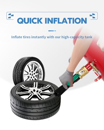 ECCPP Air Tire Bead Seater 5 Gallon 145PSI Blaster Tool for Car Truck ATV Tank Red - color: Red, size: 5 Gallon