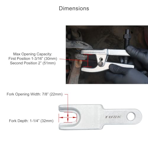 Tusk Ball Joint Separator – Universal Two‑Stage Suspension Tool for Ball Joint and Tie Rod End Removal