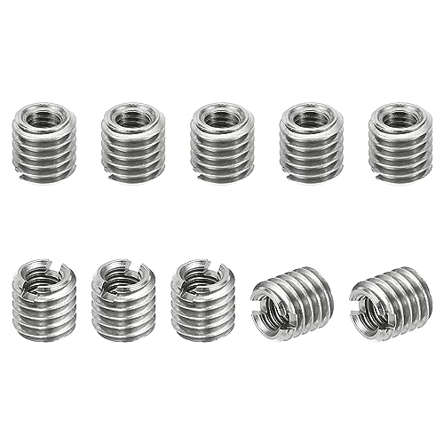 PATIKIL Thread Adapters Sleeve Reducing Nut, 10 Pcs M5*0.8 Male to M3*0.5 Female Repairing Insert Nut Screw Reducer Conversion Stainless Steel Fastener 5mm - size: M3xM5x5mm